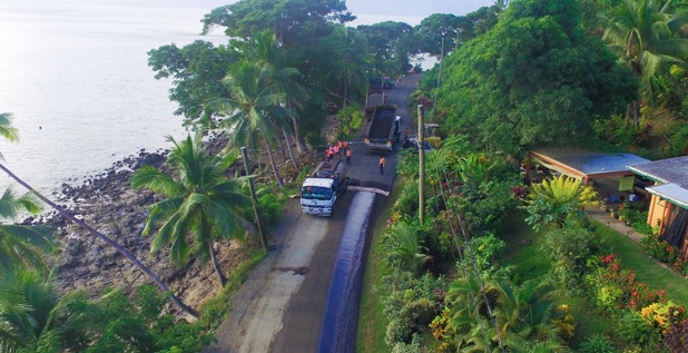 cousteau road work Savusavu Fiji