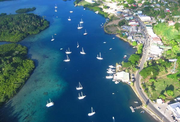 Yachts at Copra Shed Marina Savusavu